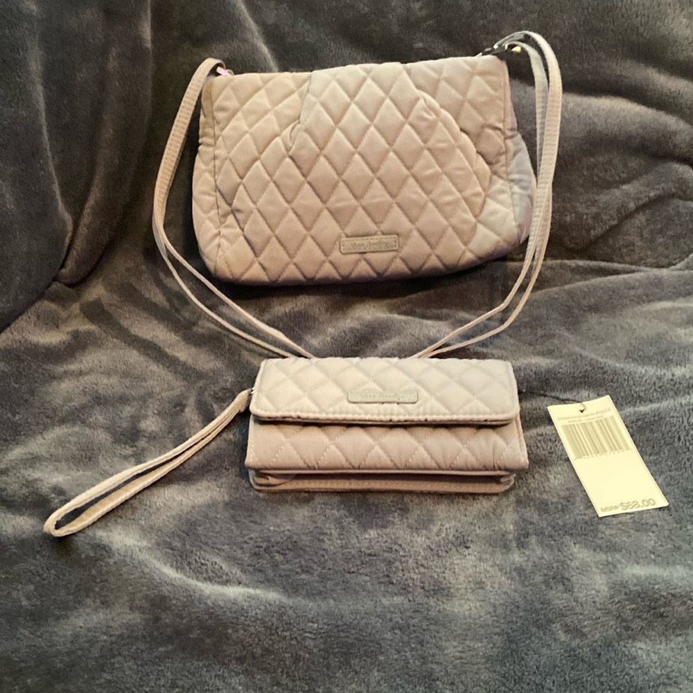 Vera Bradley Carbon Gray Purse and Wallet!